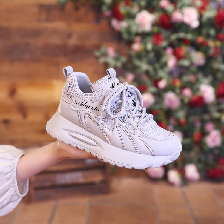 Torre Shoes Women's Mesh Breathable 2025 Spring New Thick-soled Women's Shoes All-match Thin Mesh Shoes Explosions sneaker