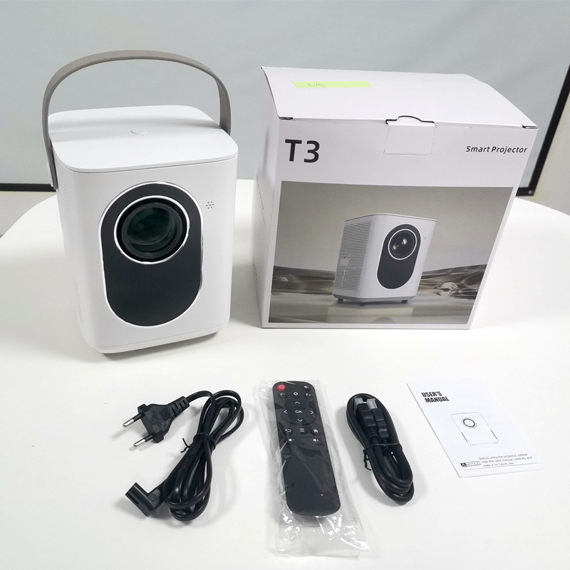 Cross-Border Projector Home Portable 1080P High-Definition Projector Mobile Phone Wireless Small Projector New Model