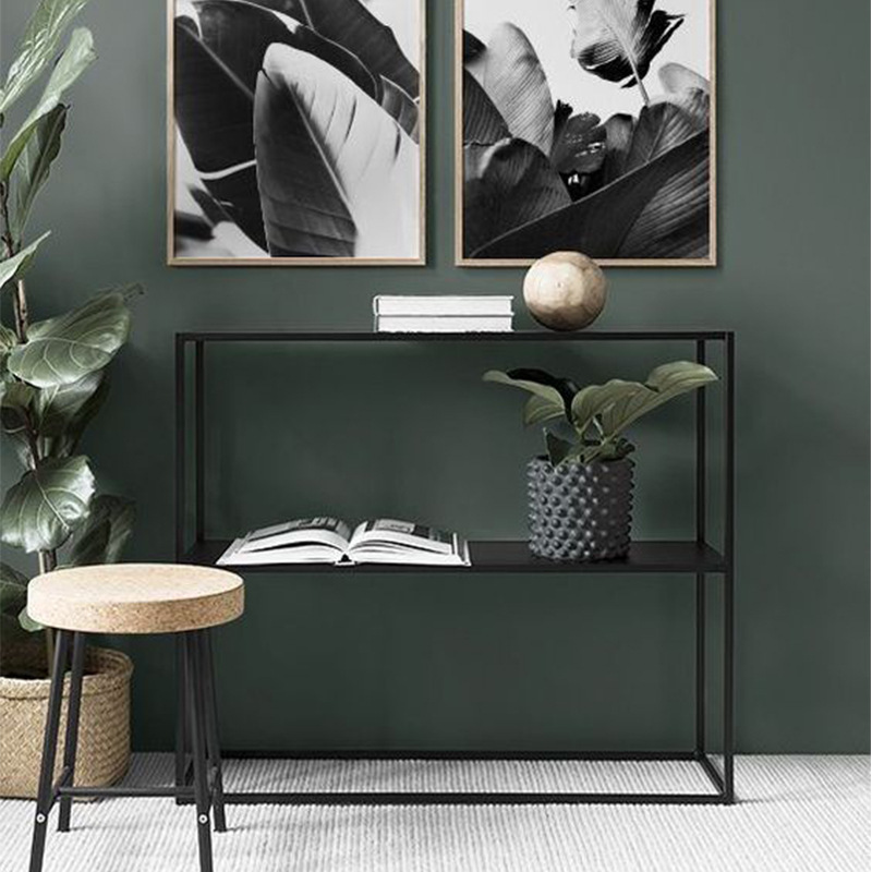 Modern minimalist hallway table decorative wall side table hallway cabinet Nordic wall shelf hallway table iron bookshelf
