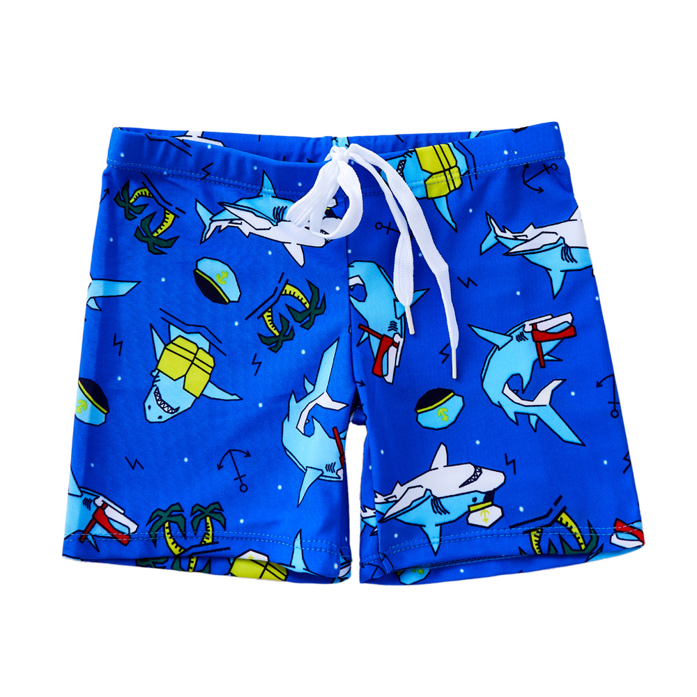 New Boys' Swimming Trunks Children's Quick-drying Swimming Trunks Printed Cartoon Medium and Large Children's Swimming Trunks Hot Spring Seaside Swimming Pool Trunks
