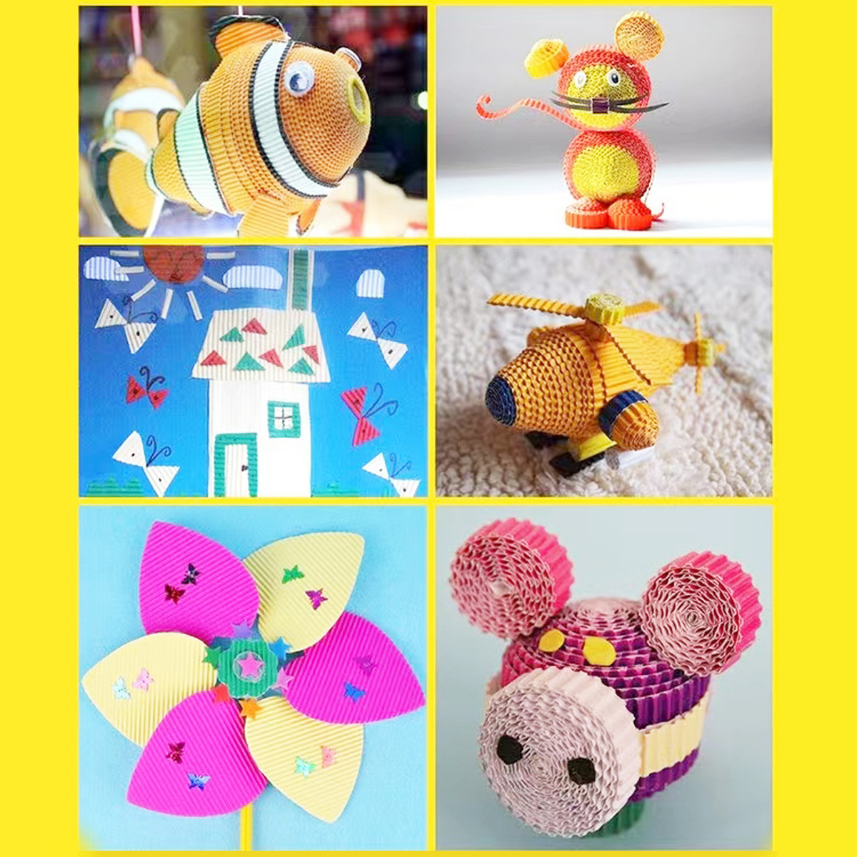 A4 ten-color corrugated paper 8k children's DIY handmade pit paper folding paper-cut paper folding metal color wave paper wholesale