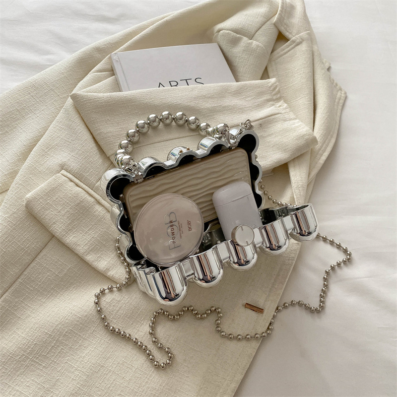 Large Eggshell Bag 2024 Summer New Acrylic Box Bag Fashionable Evening Bag Cosmetic Storage Bag Crossbody Bag