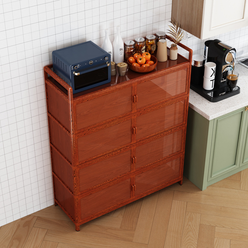 Ten-Year Warranty Double-Door Aluminum Alloy Kitchen Storage Cabinet Breathable and Rust-Free Living Room Balcony Sideboard Cabinet