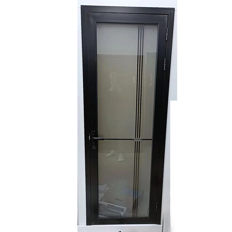 In stock bathroom door household aluminum alloy bathroom door kitchen toilet door glass bathroom kitchen flat door