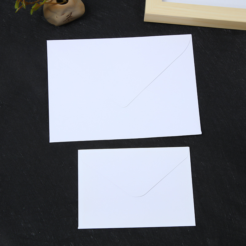 Белый конверт, пустая открытка, индивидуальная подарочная открытка