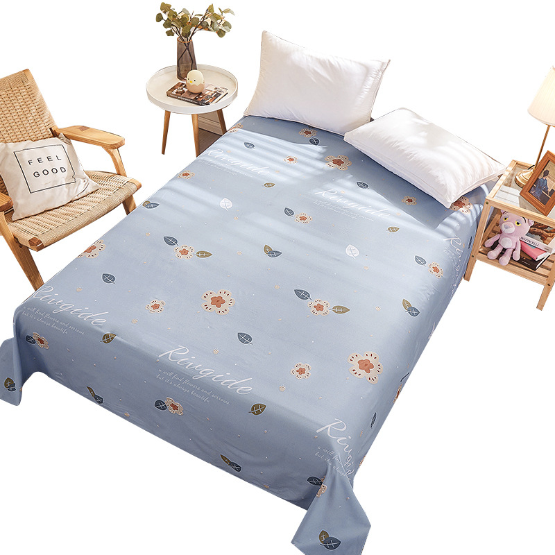 One Piece Free Shipping Bed Bed Sheets Single Piece Washed Cotton Quilt Double Student Dormitory Single Bed Dustproof Cloth Kidsren's Mattress Bed Sheets
