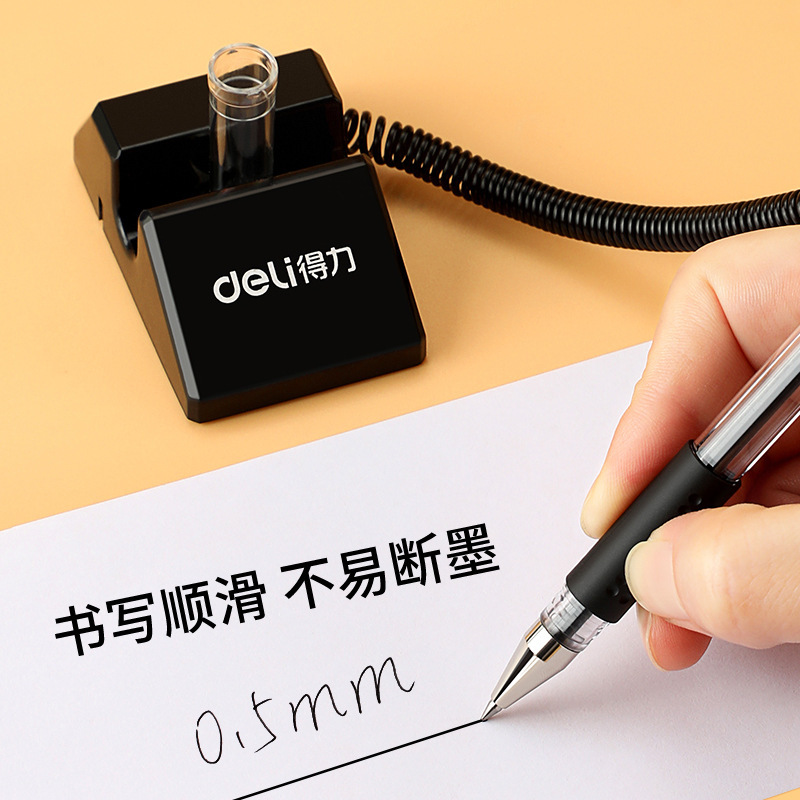 Deli Stationery desk pen business gel pen bank front desk signature pen desktop desktop pen counter pen desk pen wholesale