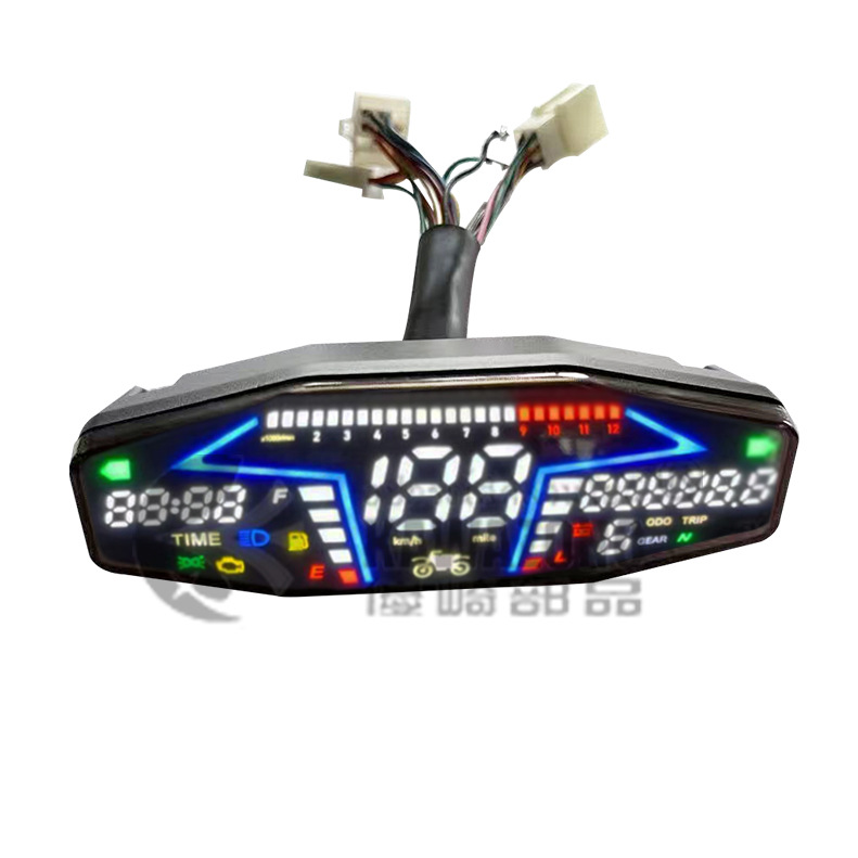 New South American Motorcycle Universal Instrument Lcd Water Temperature Gauge Fuel Gauge Cg125 Dm150 Speedometer Assembly