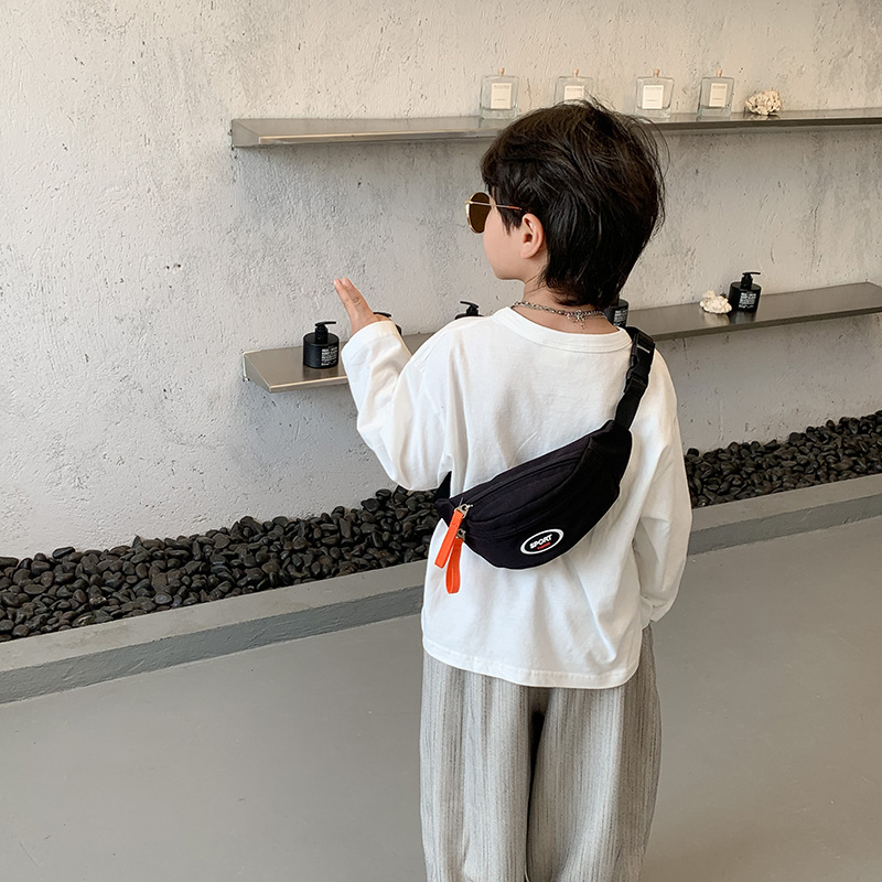 Summer New Children's Bag, Sports Style, Boy's Cross-Body Chest Bag, Casual and Trendy, Little Boy's Shoulder Crossbody Bag