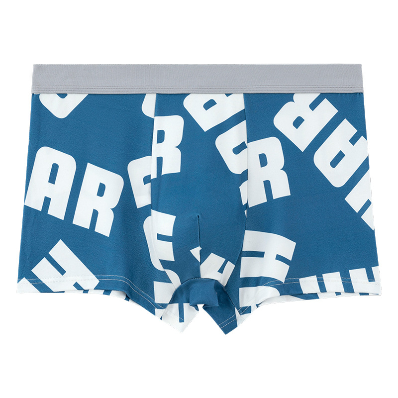 Southeast Asia Cross-Border E-Commerce Men's Boxer Briefs Fashion Printed Letter Boys' Shorts Breathable Quick-Dry