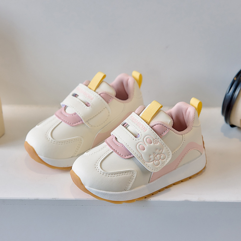 Winter Non-Slip Warm Loafers for Children Aged 1-6 Years Old, Leather Sports Shoes for Boys and Girls, Fleece-Lined Baby Walking Shoes