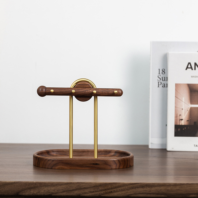 Black Walnut Key Storage Box Door Tray Storage Jewelry Rack Entrance Shoe Cabinet Hanging Mask Solid Wood Ornaments