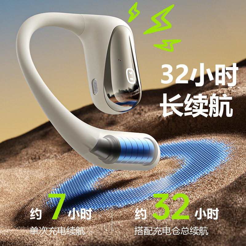 Small degree S108 open bluetooth headset simultaneous translation intelligent AI real wireless sports not in-ear voice control headset
