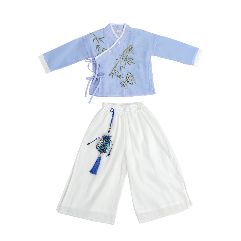 Children's Hanfu spring and autumn clothing boys and girls Chinese style ancient costume autumn performance ancient style Tang suit 61 performance costume suit