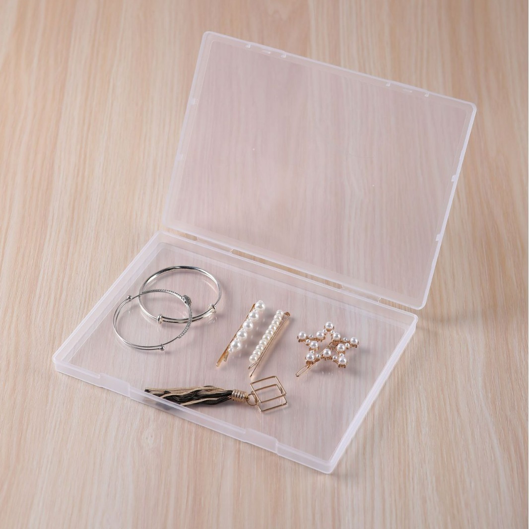 Full plastic industry high 1.7cm flat box transparent plastic box plastic storage box finishing box storage box