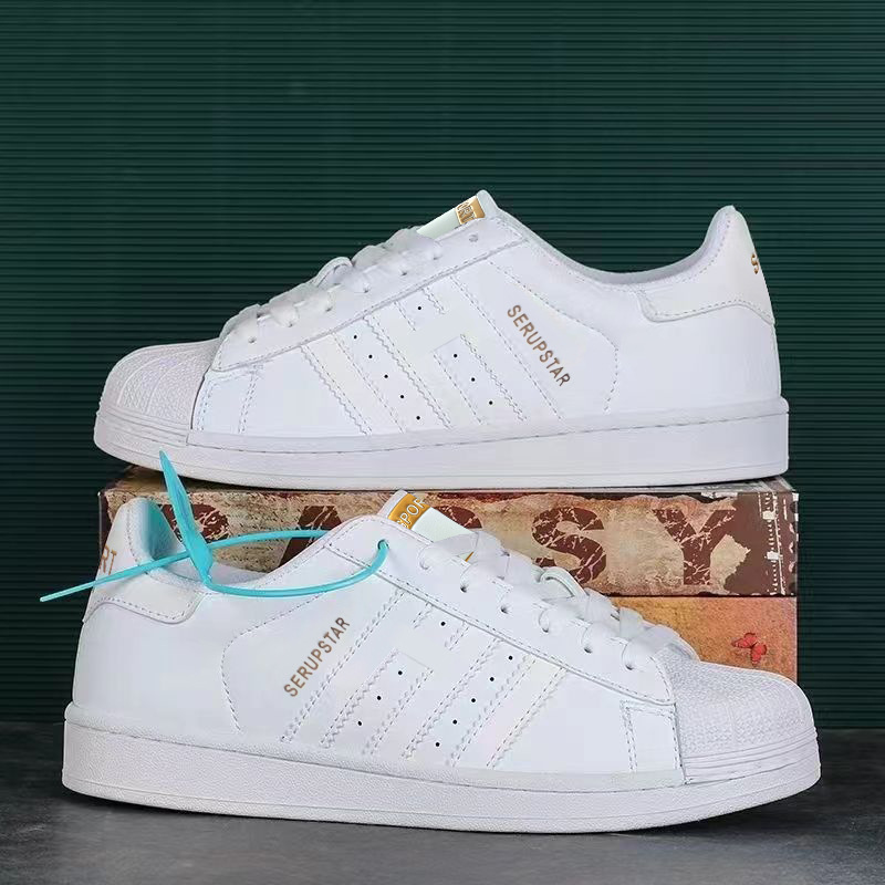Spring and Summer New Sneakers Eva Same Style Campus White Shoes for Couples, Fashionable, Simple and Versatile Shell Toe Sneakers for Women
