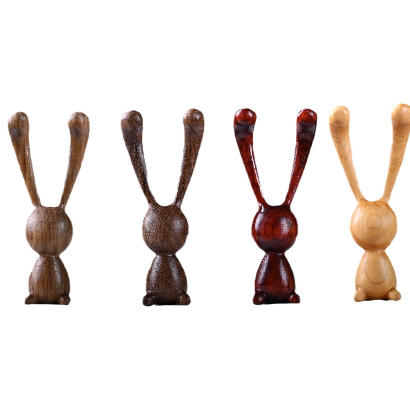 Lobular red sandalwood creative nose scraping cliff cypress bunny massage stick lifting jaw line pressing temple acupoint gift