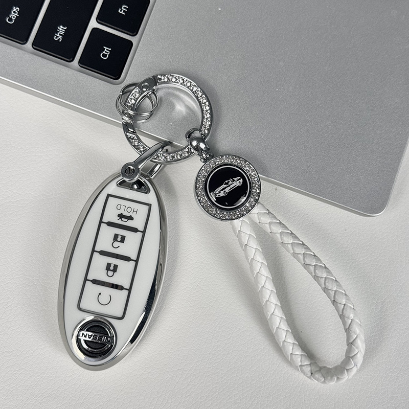 Nissan Tpu Key Cover for New Sylphy, Classic X-Trail, Teana, Qashqai, Nissan Gold and Silver Car Key Protective Cover