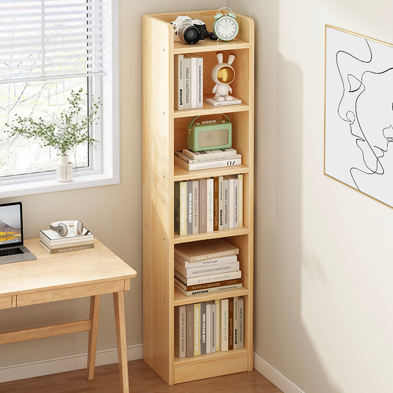 Книжный шкаф напольный простой многослойный шкаф для хранения узкая полка для хранения в гостиной