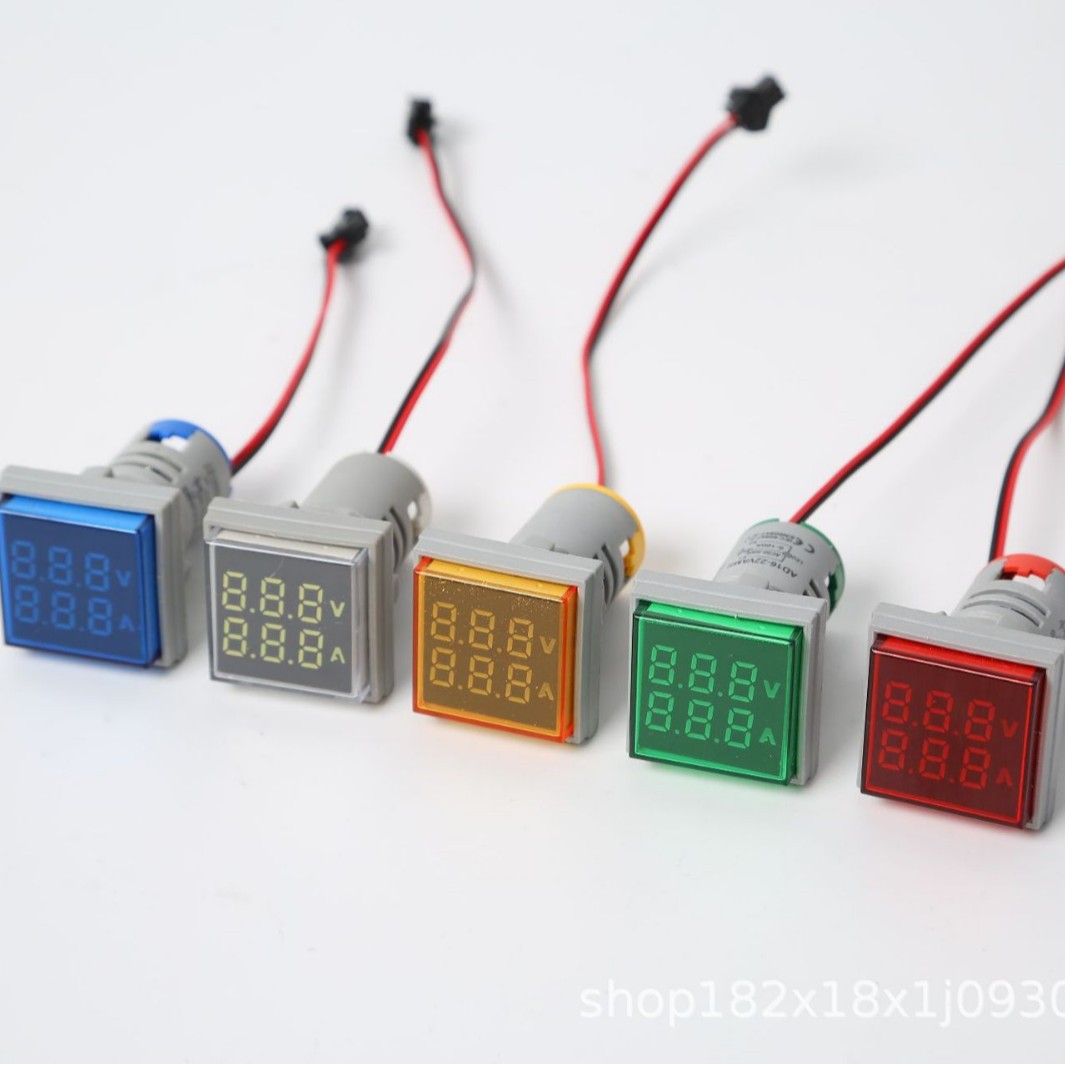 Квадратный амперметр переменного тока AD16-22VAMS двухцелевой цифровой индикатор 220V