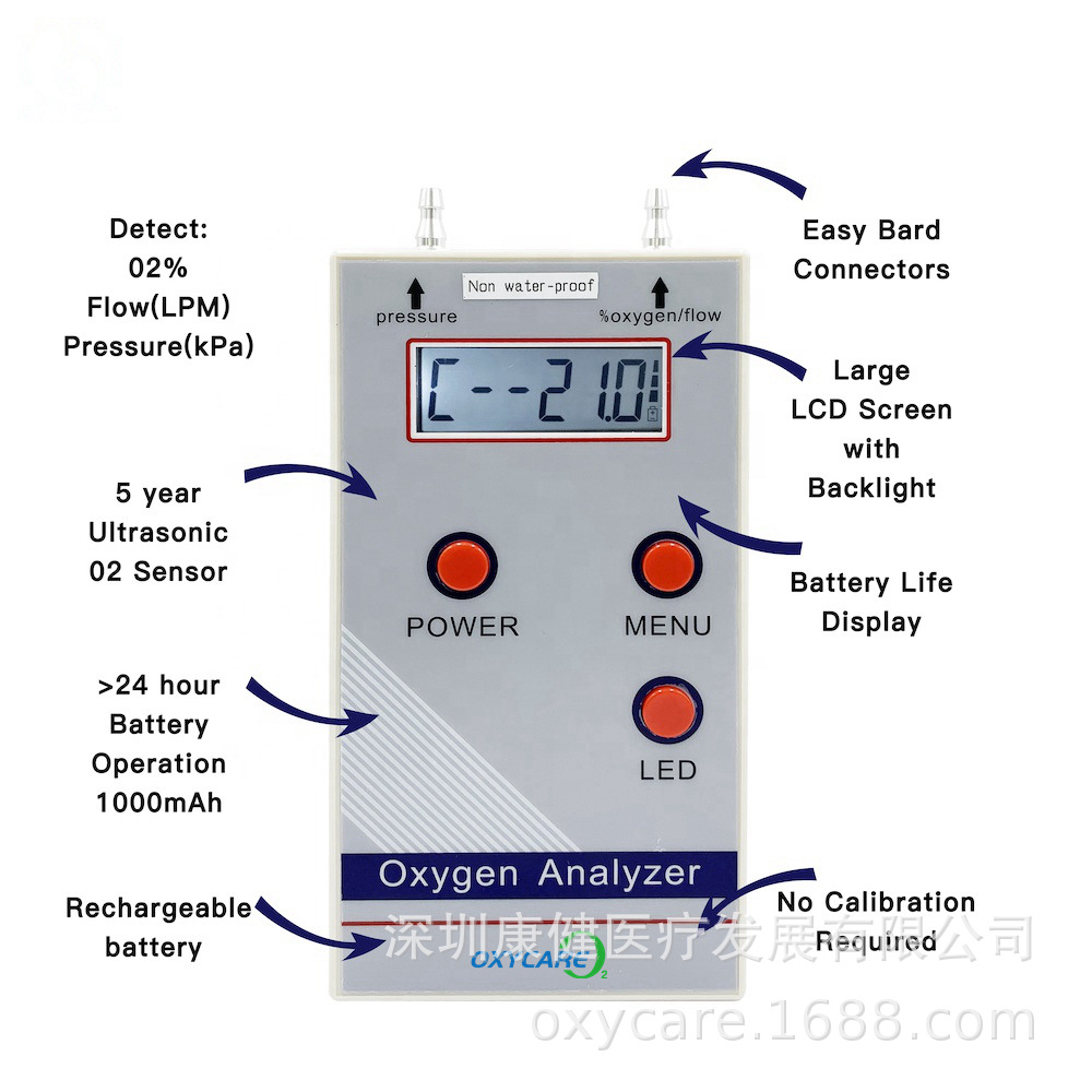 Popular Handheld Portable Oxygen Meter, Ultrasonic Oxygen Generator, Oxygen Concentration Detector, Accurate Oxygen Measurement