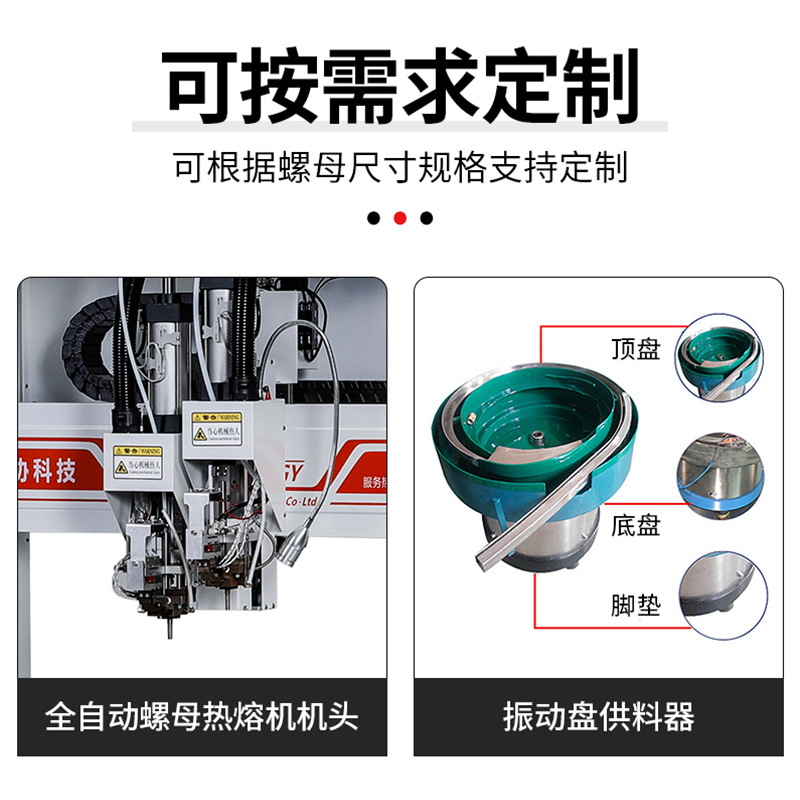 Double-Head Nut Implant Machine, Nut Buried Implant Machine, Double-Headed Double-Station Nut Buried Nail Machine, Automatic Nut Making Machine