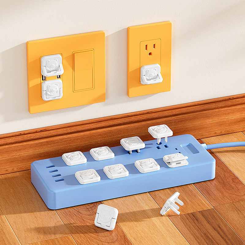 Foreign Encyclopedia Set European and American Insulating Cover Protective Anti-Shock Socket Protective Cover 2-Phase 3-Hole Power Supply Protective Cover