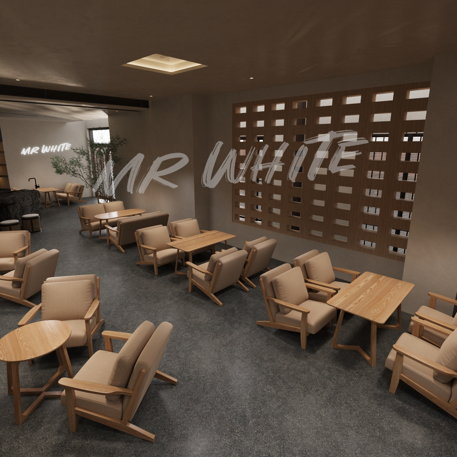 Cafe Elegant Set of Table and Chair Combination Simple Bar Clear Bar Comfortable Fine Cotton and Linen Sofa Chair Table