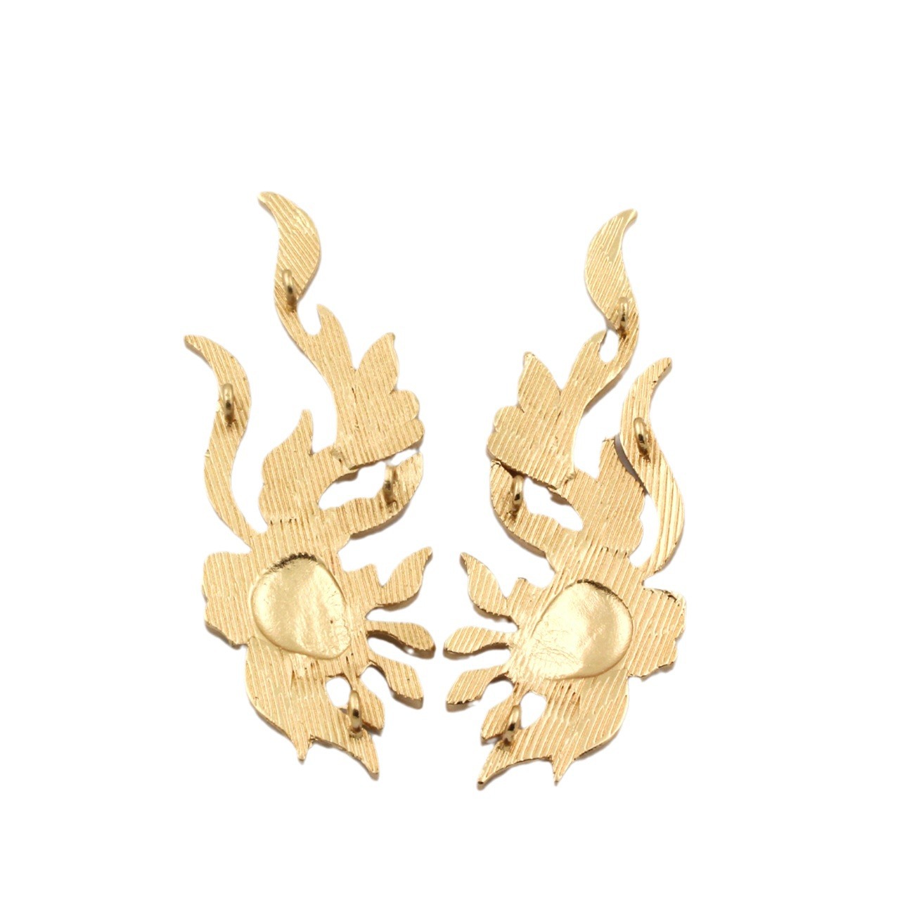 Ancient style cast copper Flower Vine drop oil epoxy pendant vintage Hanfu hair accessories headdress hair crown material accessories diy jewelry