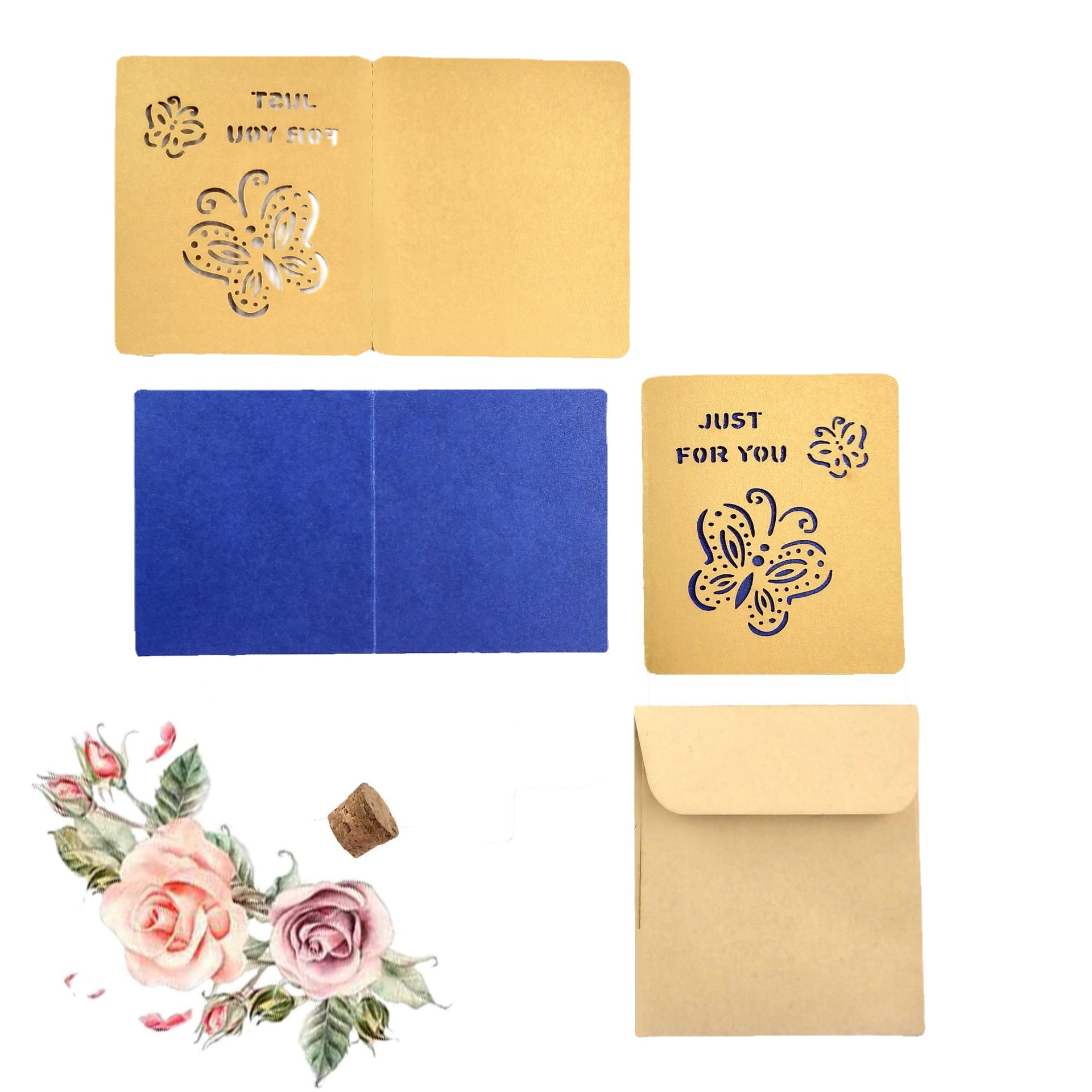 Bookmark card holder Mini small card gift card creative birthday greeting card heart-shaped love wish card can be customized Logo