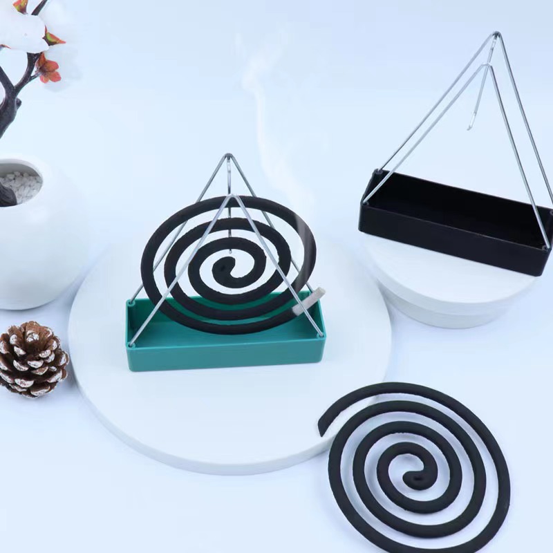 Creative triangle mosquito-repellent incense rack fire-proof anti-scalding mosquito-repellent incense rack with ash plate incense incense tray holder mosquito-repellent incense burner incense bracket