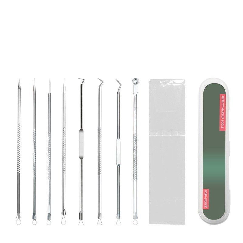 Acne needle 4-piece set of chrome-plated blackhead removal cleaning acne acne acne acne beauty beauty tools closed acne needle