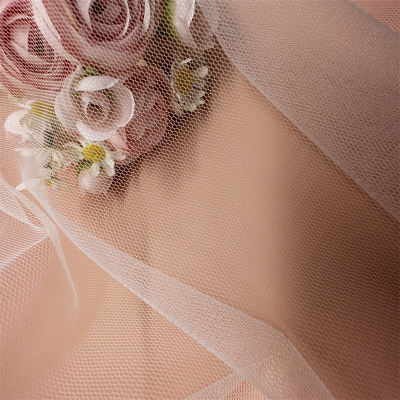 Large quantity in stock wholesale 20D nylon transparent net for high-end embroidered wedding dress evening dress super skin-friendly soft Net