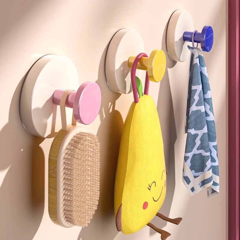 Dopamine Suction Cup Hook Without Punching Strong Load-Bearing Entrance Wall Door Behind Key School Bag Hat Storage Sticky Hook
