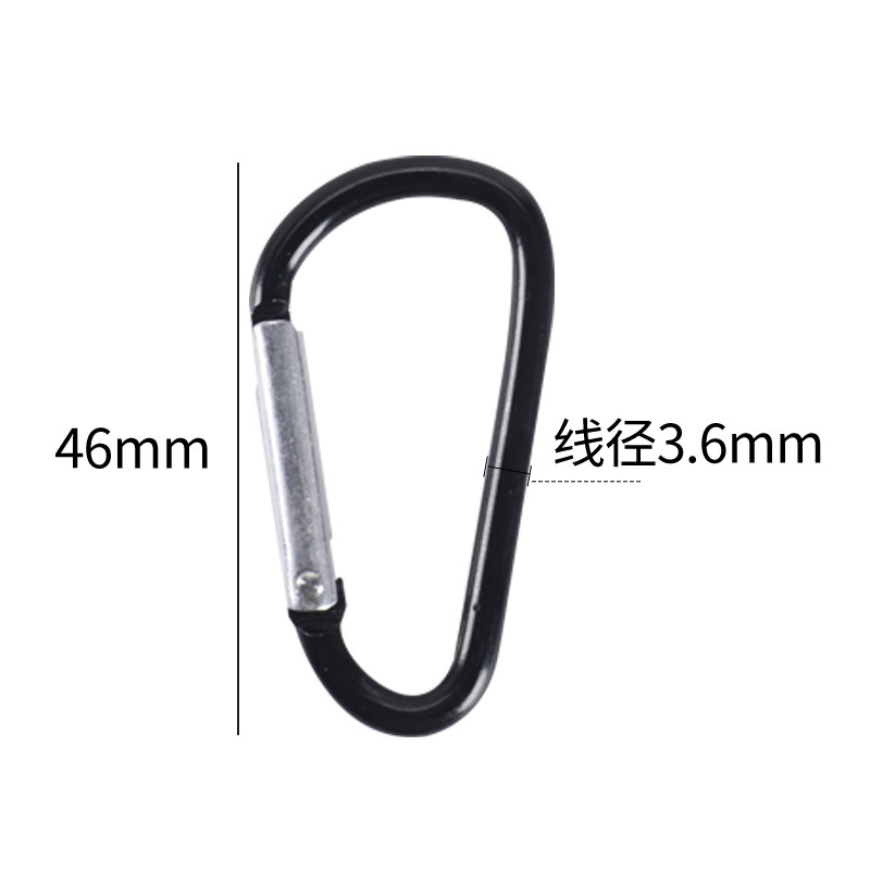 No.5 D Aluminum Alloy Mountaineering Buckle high quality Backpack Hanging Buckle Outdoor Mountain Climbing and Rock Climbing Spring Quick Hanging Water Cup Buckle