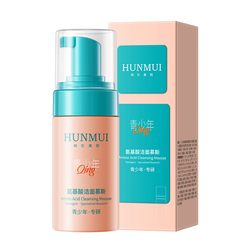 Han Lun Meiyu Amino Acid Cleansing Mousse Gentle and Non-Irritating Deep Cleansing Youth Facial Cleanser Oil Control Cleansing