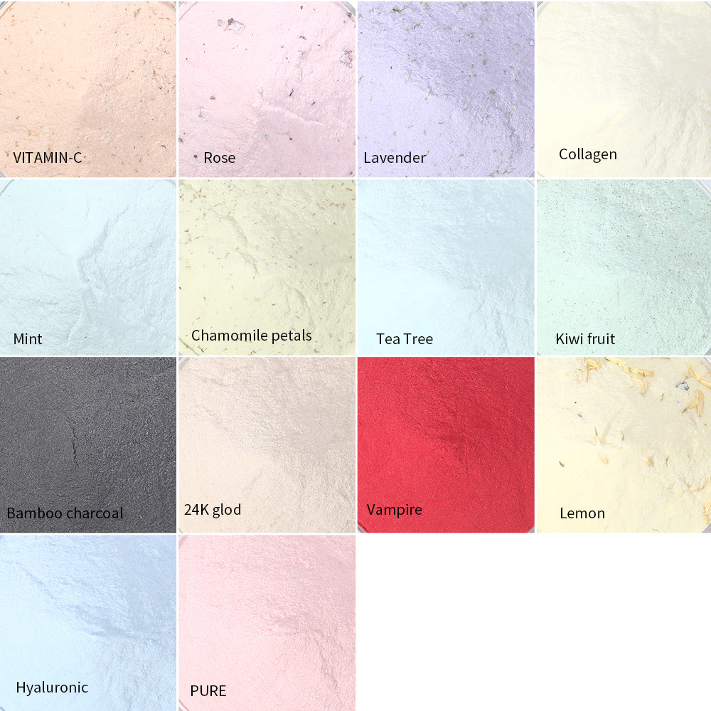 Beauty Salon Soft Film Powder Canned Moisturizing Mint Chamomile Rose Petal Soft Film Crystal Jelly Masking Powder Wholesale