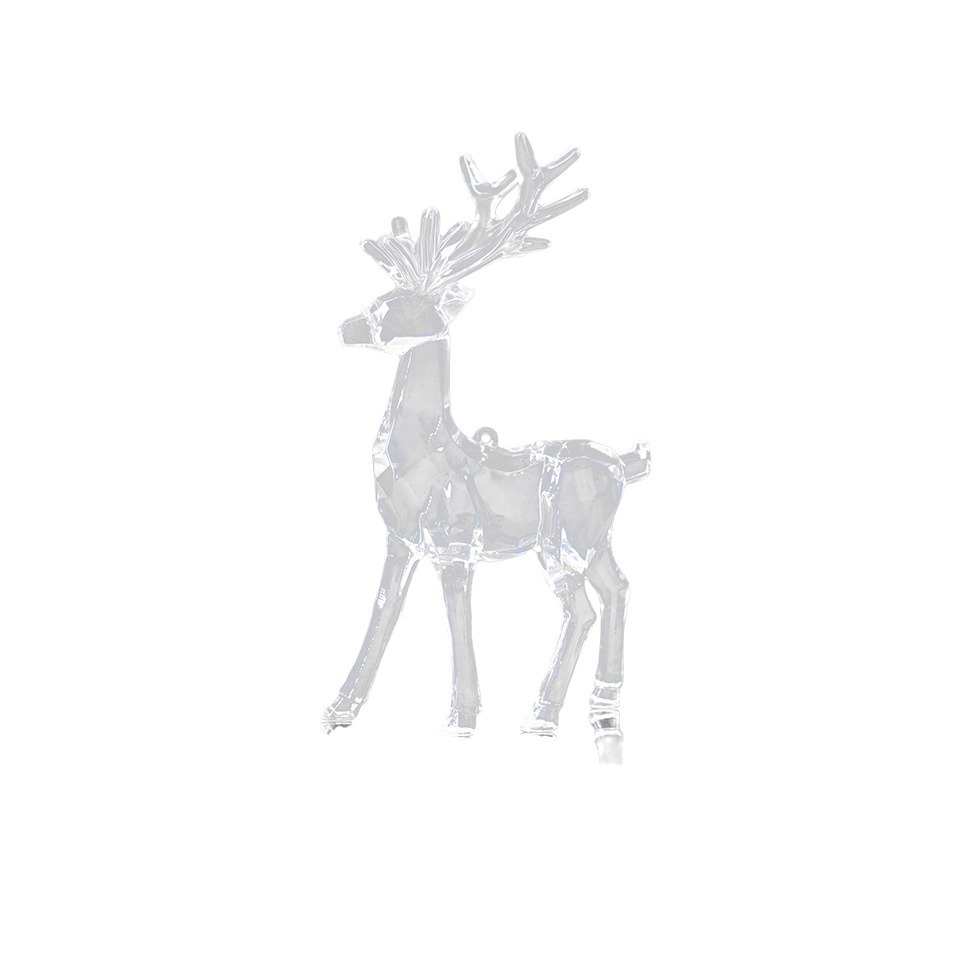 St. Summing Christmas Deer Pendant Transparent Acrylic Elk Craft Gift Ornament Li Deer Home Deer Pendant
