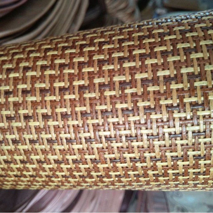 Taizhou yellow Sesame rattan mat wool rattan mat fabric rattan mat decoration whole roll wholesale rattan mat semi-finished processing