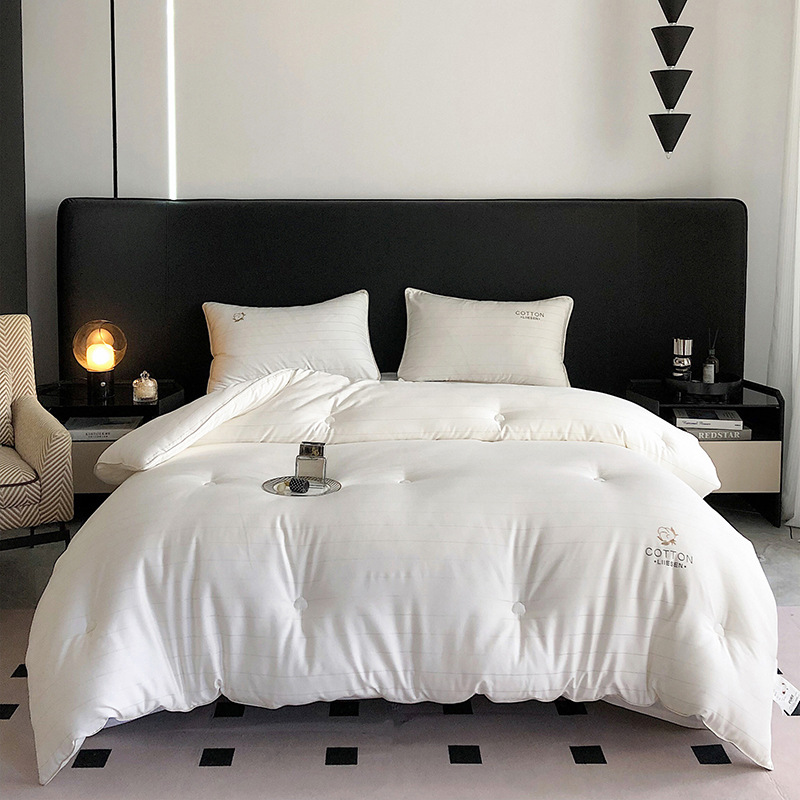 High-end class A pure cotton cotton quilt core light luxury lines warm winter quilt single double thickened spring and autumn quilt air conditioning quilt