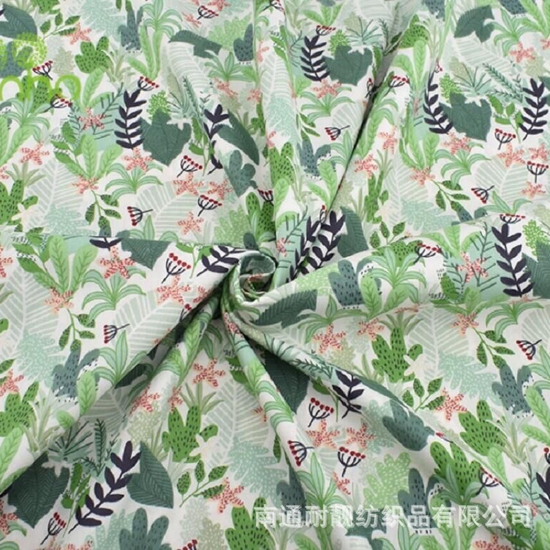 Green cloth group pastoral small floral cotton twill fabric cotton bedding handmade home clothes baby clothes fabric wholesale