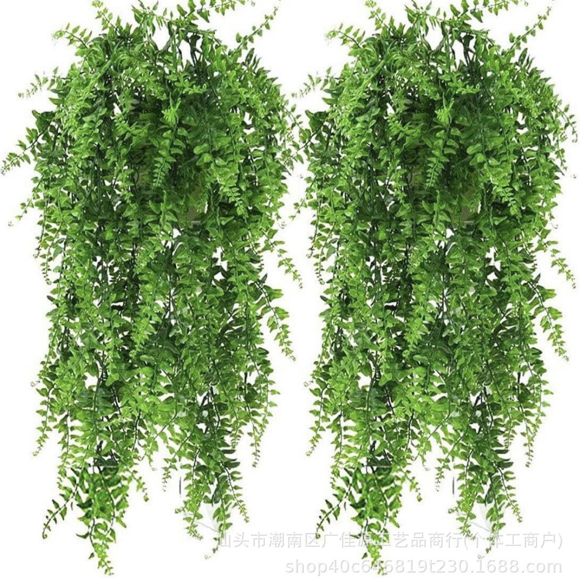 Amazon Cross-Border Artificial Wall Hanging Green Plants Persian Grass Rattan Wall Hanging Decoration Fake Flowers Simulated Rattan Plants