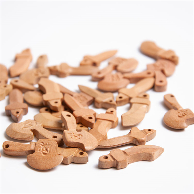 Linglong Pavilion diy peach wood knife peach wood sword peach wood axe peach wood carving peach wood sword 3cm peach wood sword axe