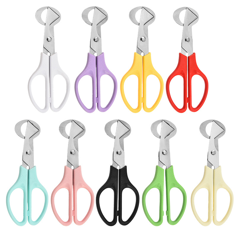 Quail egg scissors stainless steel scissors egg cutter bird egg opening shell scissors egg shell opening divider kitchen scissors