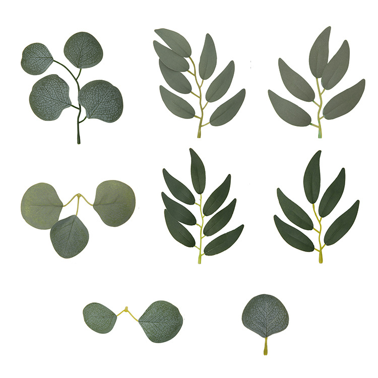 Искусственные листья эвкалипта, ивы, многоразмерные свадебные украшения, оптовая продажа