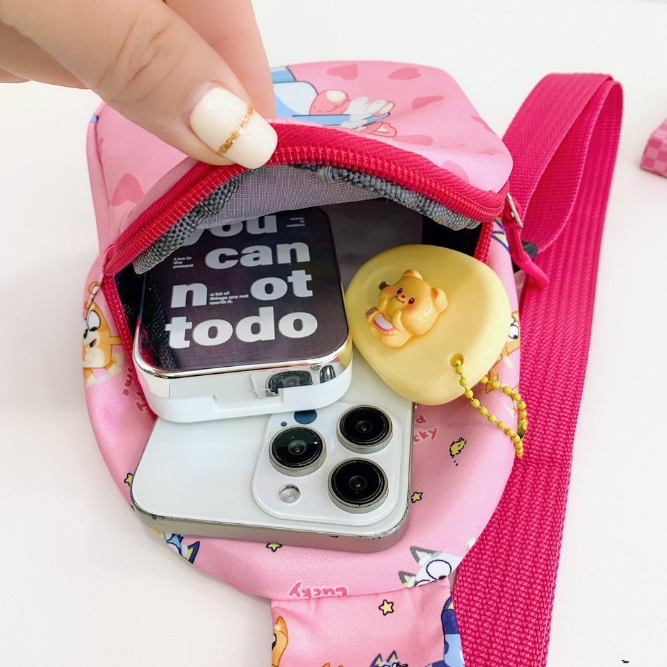 Cross-Border Children's Bluey Chest Bag Cross-Body Bag Mini Coin Purse Cross-Border Hot Sale Daily Travel Use