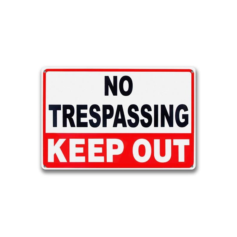 Cross-border retro creative warning board outdoor waterproof anti-fading private property prohibited illegal invasion iron listing