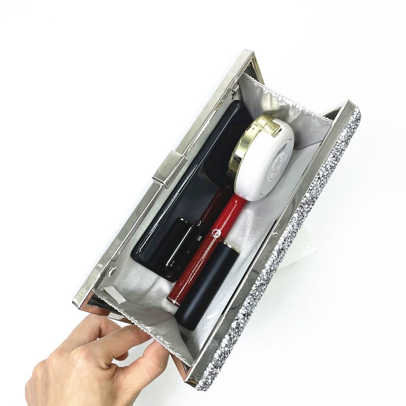 2023 New Fashion Dinner Bag Diamond Evening Bag Rhinestone Personalized European and American Small Square Bag Women's Crossbody Clutch Bag