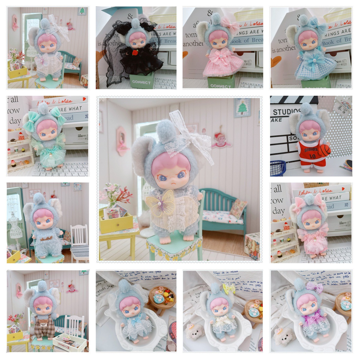 Только одежда для малышей, Дора, пушистое животное, слепая коробка, виниловая плюшевая подвеска, модный комплект одежды для кукол, юбка