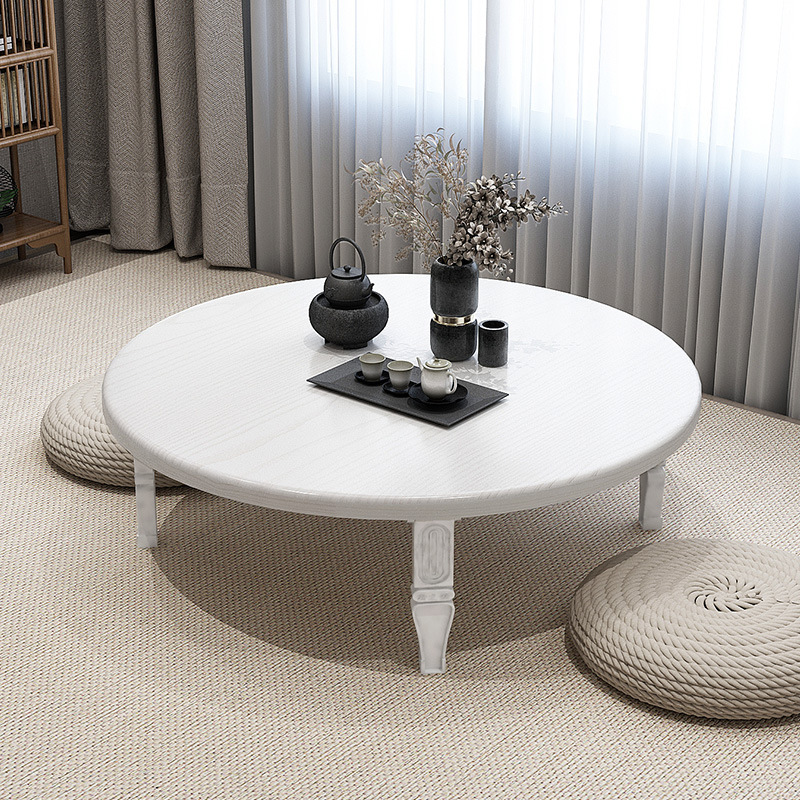 Household Tatami Folding Table, Rural Simple Dining Table, Small Table for Bedroom Bay Window, Living Room Tea Table